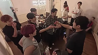 "뒷정리 당번은 누구?" 워너원, LA 현지서 펼친 '끈끈이 게임' 유쾌한 일상