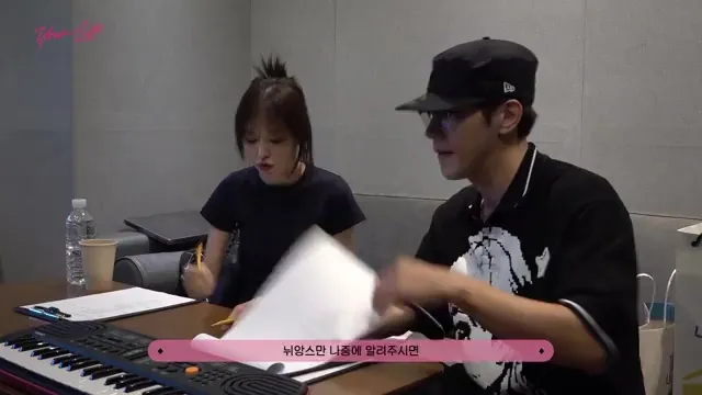 준케이X웬디 'Your Lips' 녹음실 비하인드…보컬 합 맞춘 순간