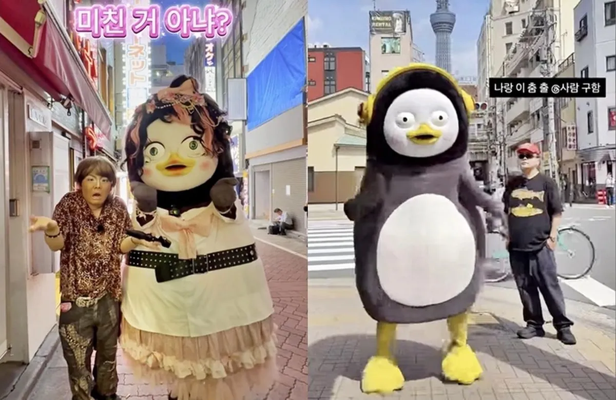 곽튜브, 펭수와 시부야 갸루오 변신…'도쿄 야호' 제대로 터졌다