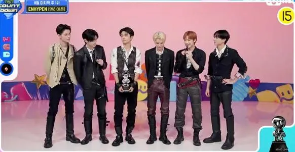 엔하이픈, 'Bloody Paradise'로 엠카운트다운 1위 차지…8월 마지막 주 주인공 등극