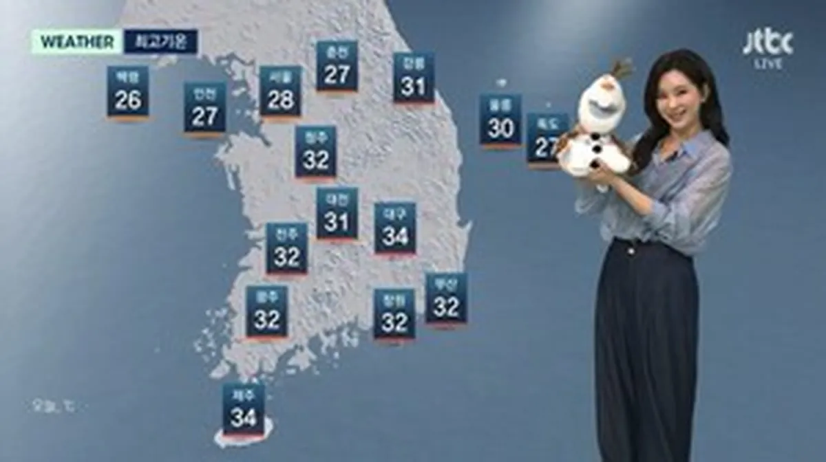 Musical Actress Jung Sun-ah Makes Surprise Appearance as Weather Forecaster